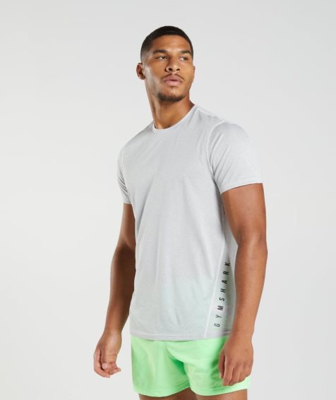 Men's Gymshark Sport T-Shirts Light Grey | NZ 6HLJCX